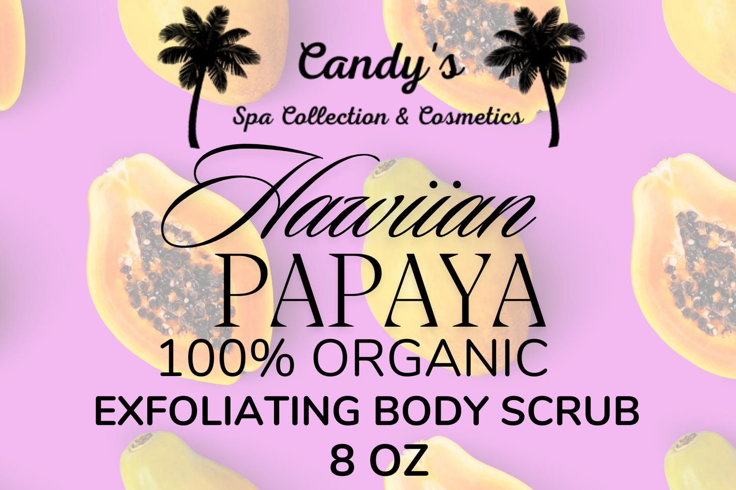 Hawaiian papaya, sugar scrub