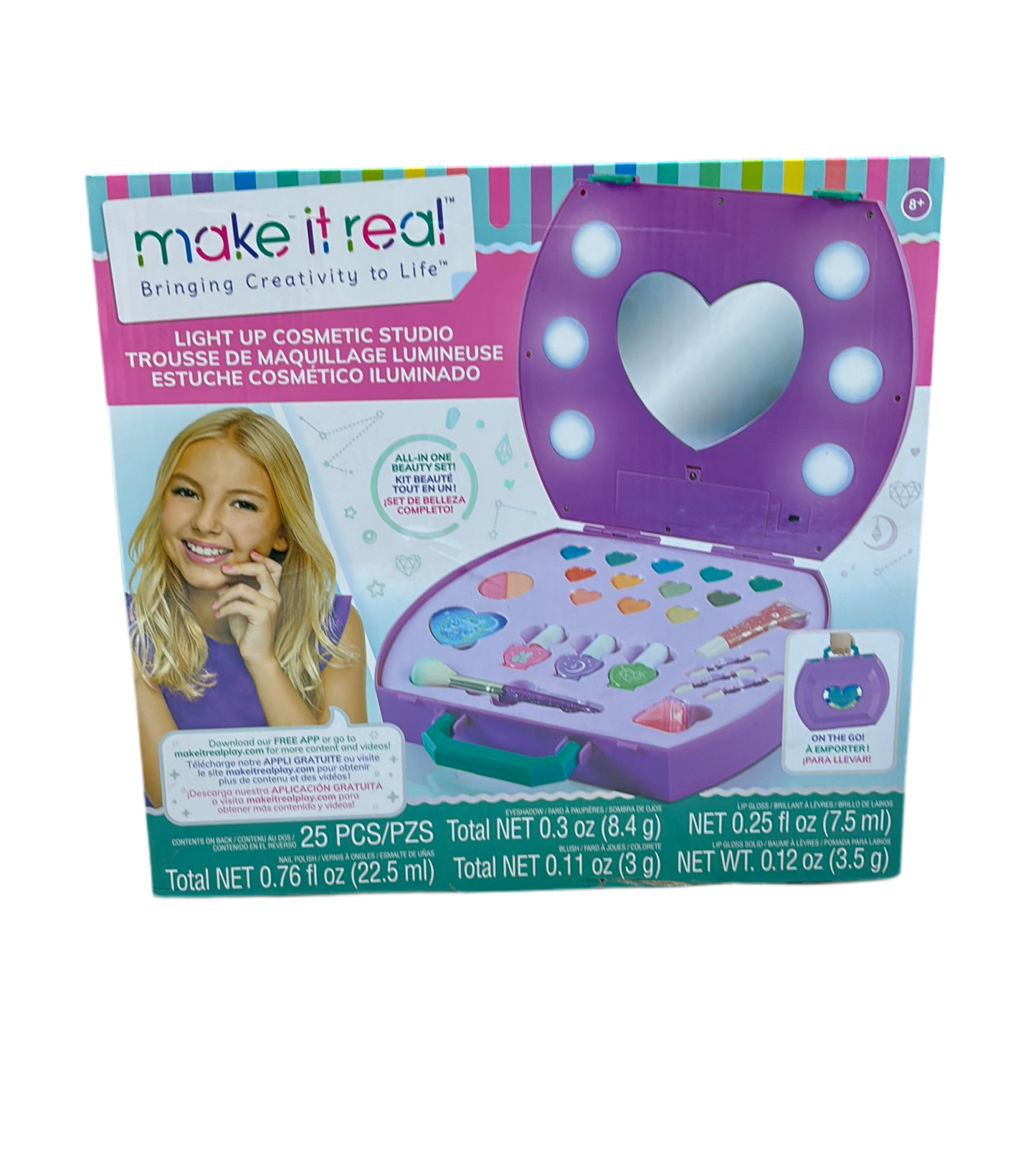 Make it real light up vanity make up set.
