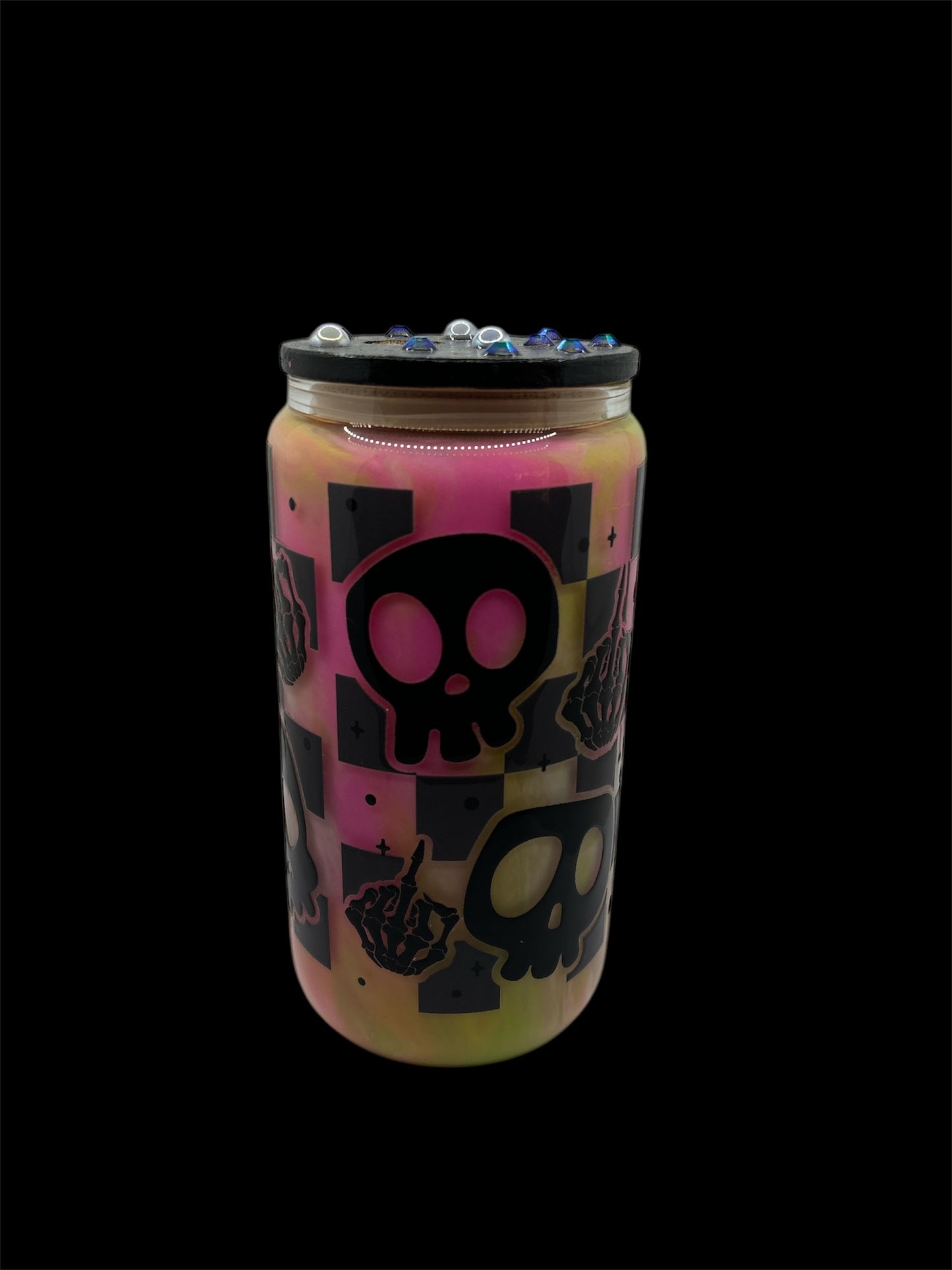 16 oz glass Glow in the dark cup