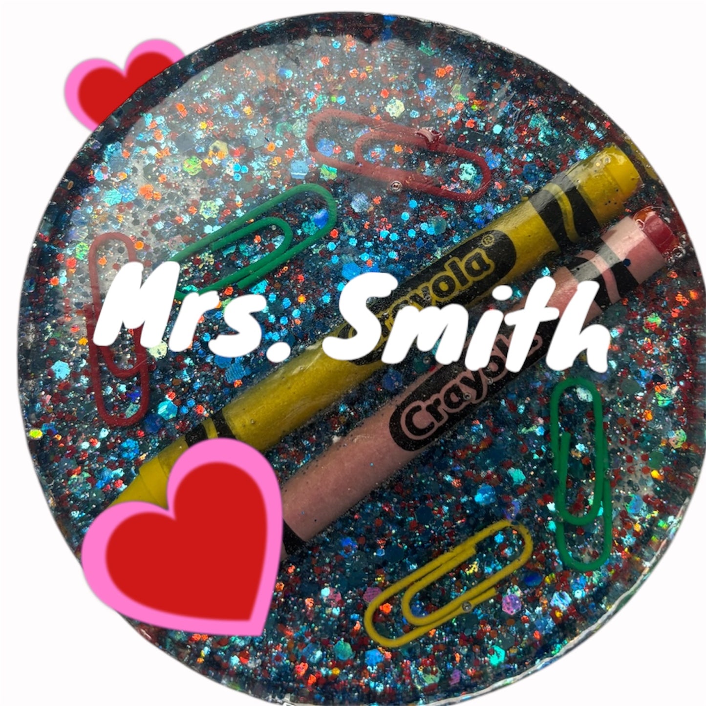 Resin custom glitter coasters