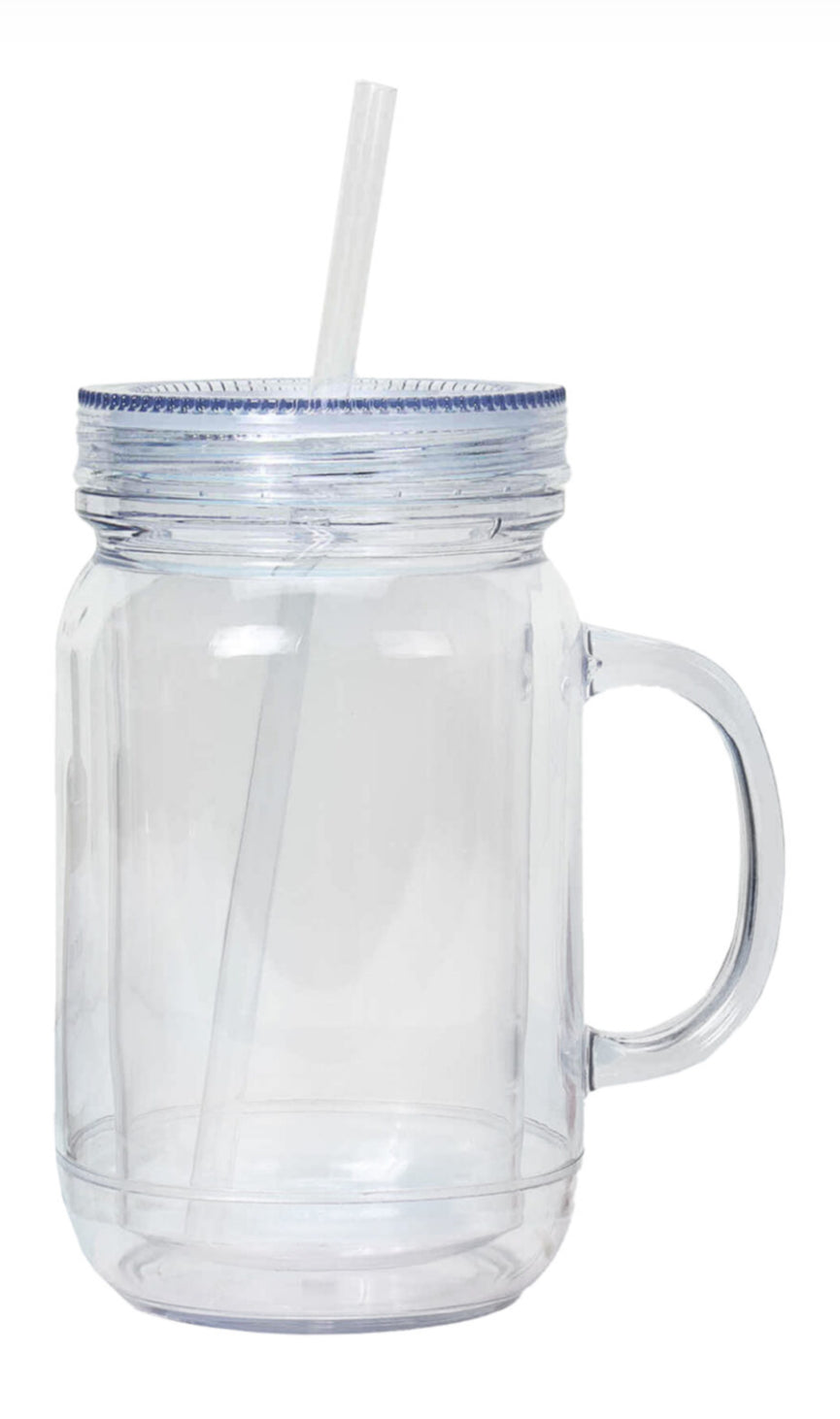 20 oz double wall mason jar, snow globe