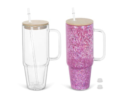 40 oz glass snowglobe