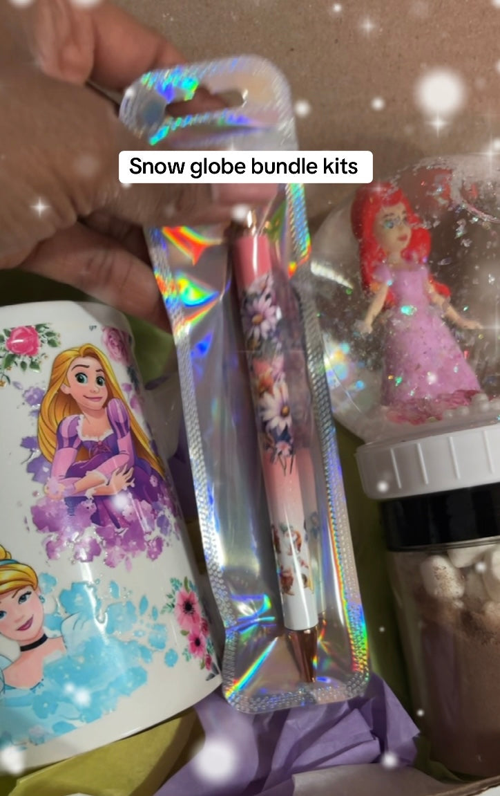 Princess snow globe bundle