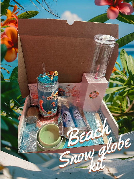 Beach snow globe kit