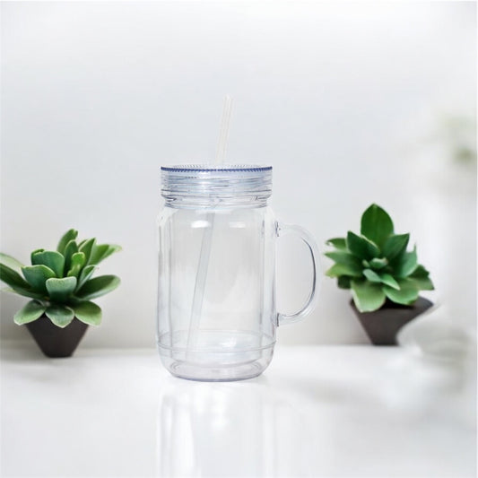 20 oz double wall mason jar, snow globe